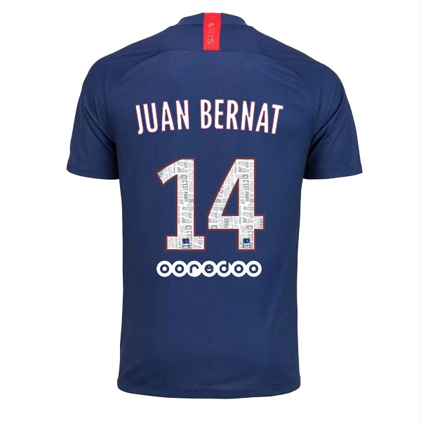 Camiseta Paris Saint Germain NO.14 Juan Bernat 1ª Kit 2019 2020 Azul